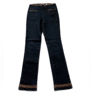 Black Mid Rise Straight-leg Jeans, Size M